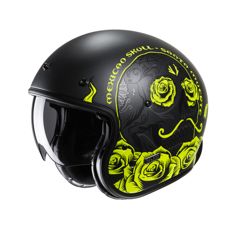 KASK MOTOCYKLOWY HJC V31 DESTO BLACK YELLOW XL
