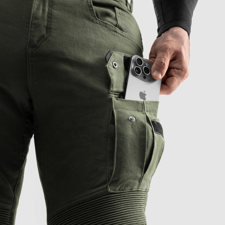 JEANSY MOTOCYKLOWE REBELHORN FASTER OLIVE GREEN 34/34