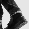 JEANSY MOTOCYKLOWE REBELHORN BRONCO WASHED BLACK MONOLAYER 28/34