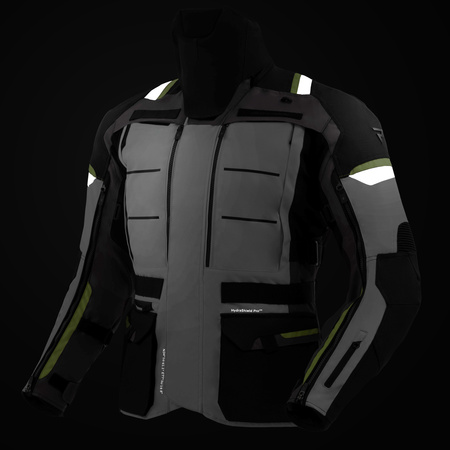 KURTKA MOTOCYKLOWA TEKSTYLNA REBELHORN CUBBY 5 BLACK GREY FLUO YELLOW XS