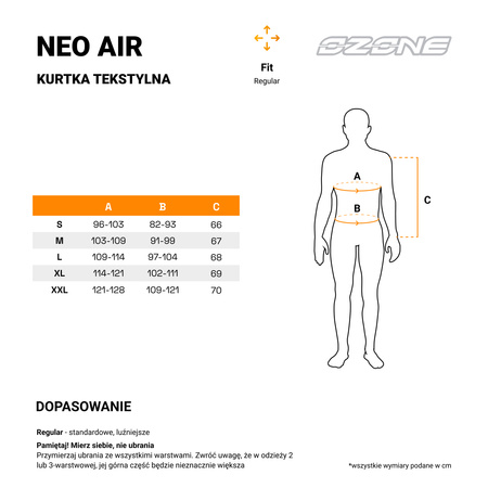 KURTKA MOTOCYKLOWA TEKSTYLNA OZONE NEO AIR BLACK FLUO YELLOW XL