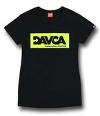 DAVCA T-shirt damski black Fluo logo