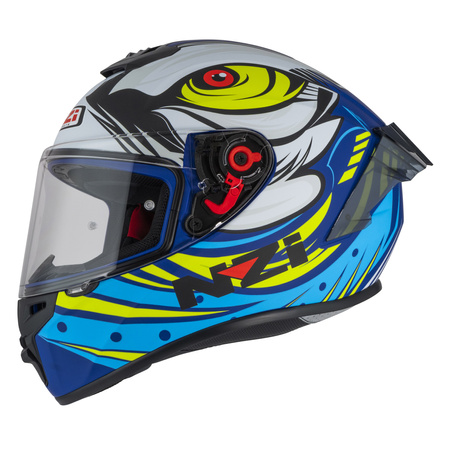 KASK MOTOCYKLOWY NZI TRENDY STREAM OCELO BLUE WHITE SKY BLUE MATT L