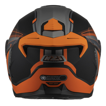 KASK MOTOCYKLOWY NZI COMBI 3 DUO DAILY BLACK ORANGE ANTRACITE MATT S