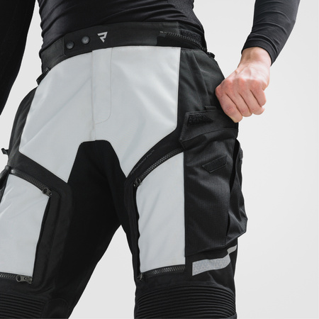 SPODNIE MOTOCYKLOWE TEKSTYLNE REBELHORN CUBBY 5 BLACK GREY S