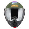 KASK MOTOCYKLOWY NZI MINIMOD DUO RAINBOW GREENBLACK SILVER MATT S