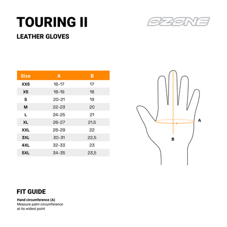 RĘKAWICE MOTOCYKLOWE OZONE TOURING 2 BLACK XXS
