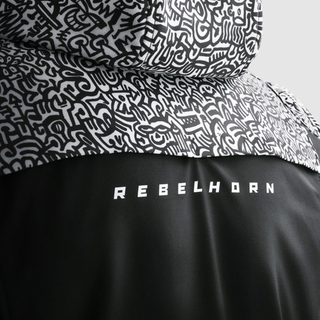 KURTKA MOTOCYKLOWA TEKSTYLNA REBELHORN SLASH NORIAKI BLACK WHITE SOFTSHELL S