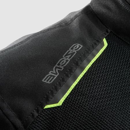 KURTKA MOTOCYKLOWA TEKSTYLNA OZONE NEO AIR BLACK FLUO YELLOW S
