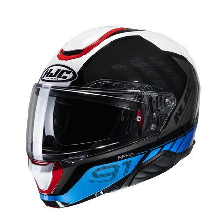 KASK MOTOCYKLOWY HJC RPHA91 RAFINO WHITE BLUE RED M