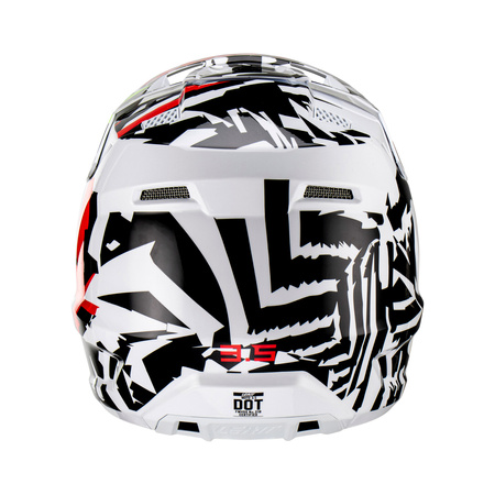 KASK MOTOCYKLOWY Z GOGLAMI JUNIOR LEATT MOTO 3.5 ZEBRA L
