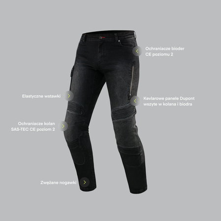 JEANSY MOTOCYKLOWE REBELHORN VANDAL TWILL OLIVE 28/32