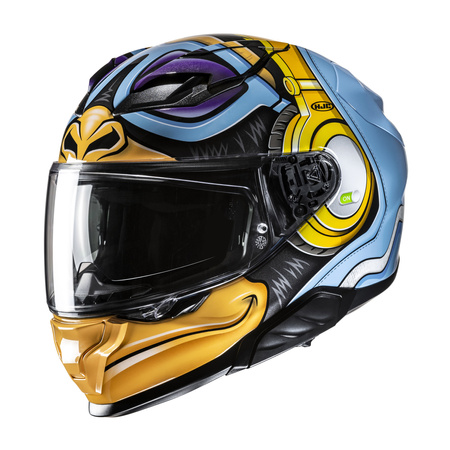 KASK MOTOCYKLOWY HJC F71 MONKEY DJ BLUE ORANGE M