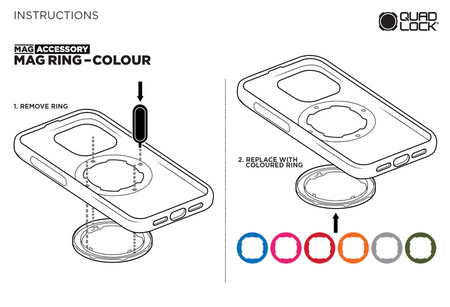 Pomarańczowy pierścień Quad Lock® MAG