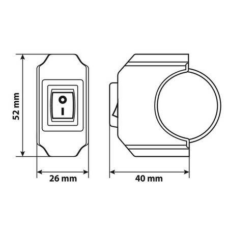 90462 Przełącznik wodoodporny - 12 V - 6 A max