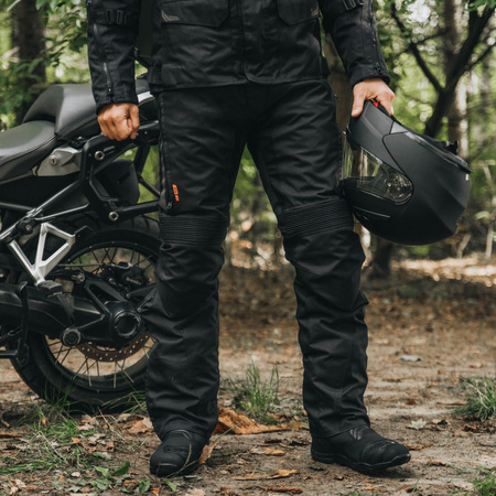 SPODNIE MOTOCYKLOWE TEKSTYLNE OZONE VULCAN BLACK M