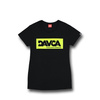 DAVCA T-shirt damski black Fluo logo