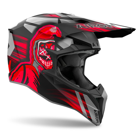 KASK MOTOCYKLOWY AIROH WRAAAP CYBER RED MATT XL