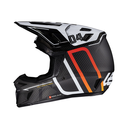 KASK MOTOCYKLOWY Z GOGLAMI LEATT KIT MOTO 9.5 CARBON WHITE S