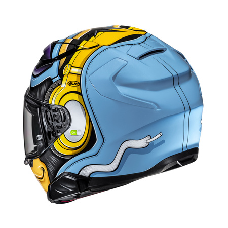 KASK MOTOCYKLOWY HJC F71 MONKEY DJ BLUE ORANGE XL