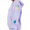 BLUZA Z KAPTUREM DAMSKA FOX HELLO FUTURE FLEECE PO LILAC S