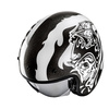 KASK MOTOCYKLOWY HJC V31 FLAME WHITE BLACK S
