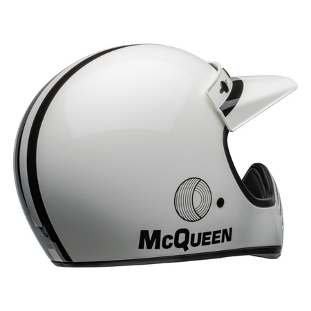 KASK MOTOCYKLOWY BELL MOTO-3 ECE6 SMQ AGS WHITE BLACK S