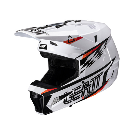 KASK MOTOCYKLOWY Z GOGLAMI JUNIOR LEATT KIT MOTO 3.5 WHITE M
