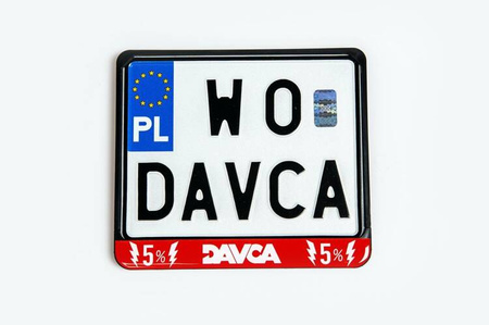 DAVCA ramka pod tablice rejestracyjną