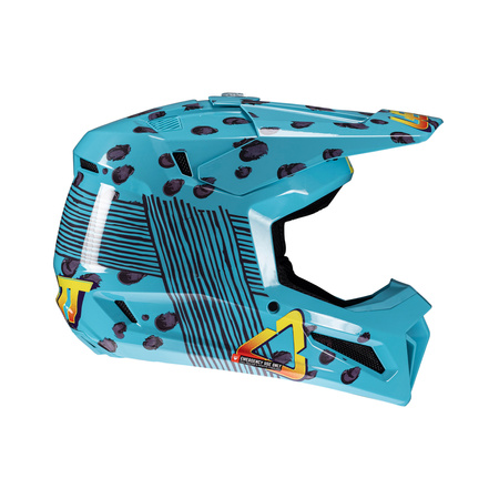 KASK MOTOCYKLOWY Z GOGLAMI JUNIOR LEATT KIT MOTO 3.5 CHEETAH L