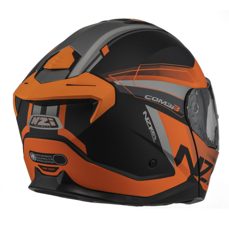KASK MOTOCYKLOWY NZI COMBI 3 DUO DAILY BLACK ORANGE ANTRACITE MATT S